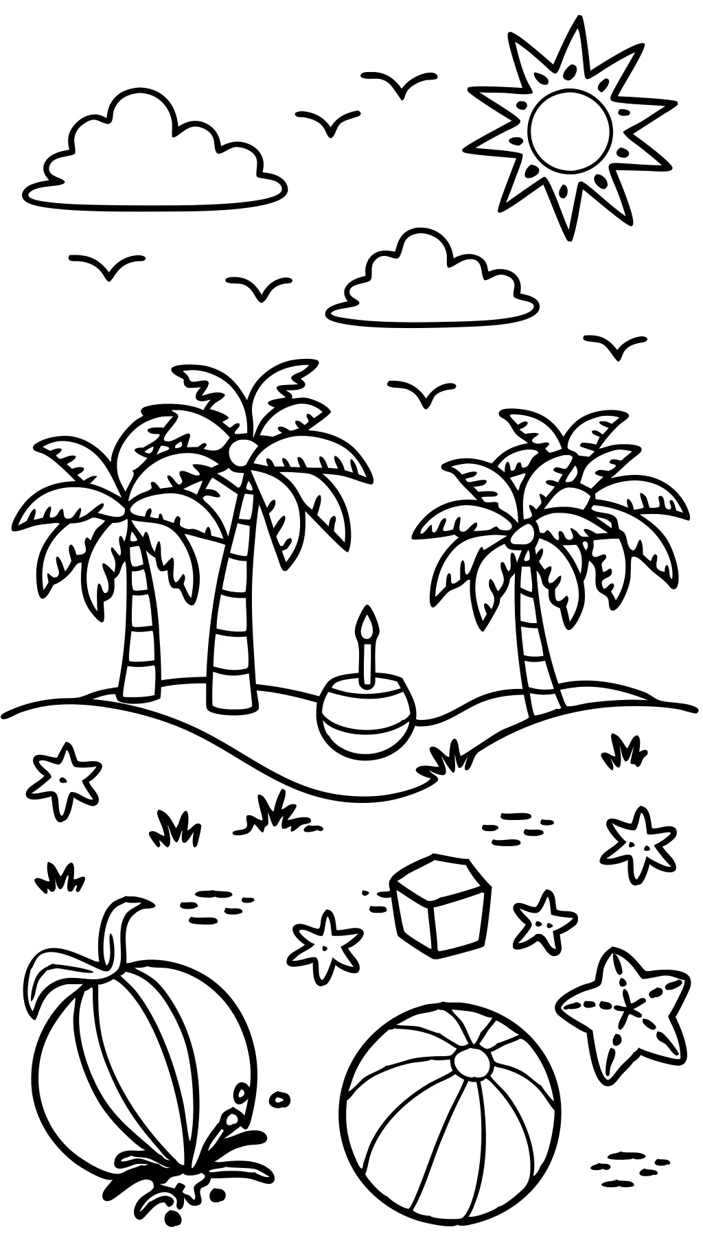 summer coloring pages print